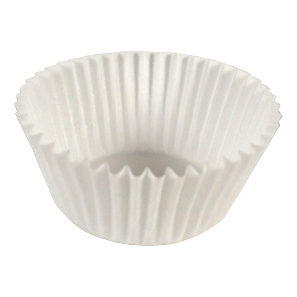 American 3.5" White Fluted Baking Cups 10000 PK 610010